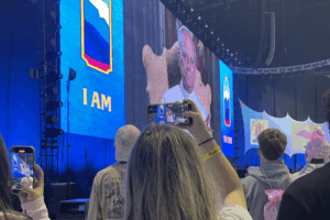 CJ students seeing Pope Leo at NCYC